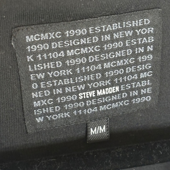 Steve Madden Black & White Salt & Pepper Heathered Belted Coat SZ Medium - Picture 6 of 12